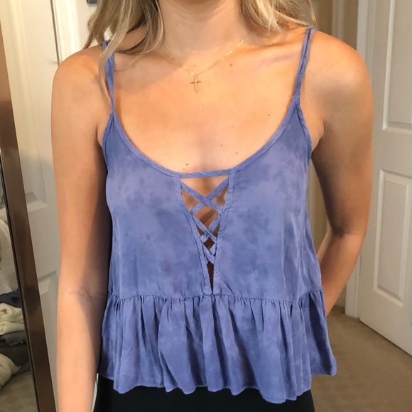Washed/tie-dye tank top with cut out - Picture 3 of 3